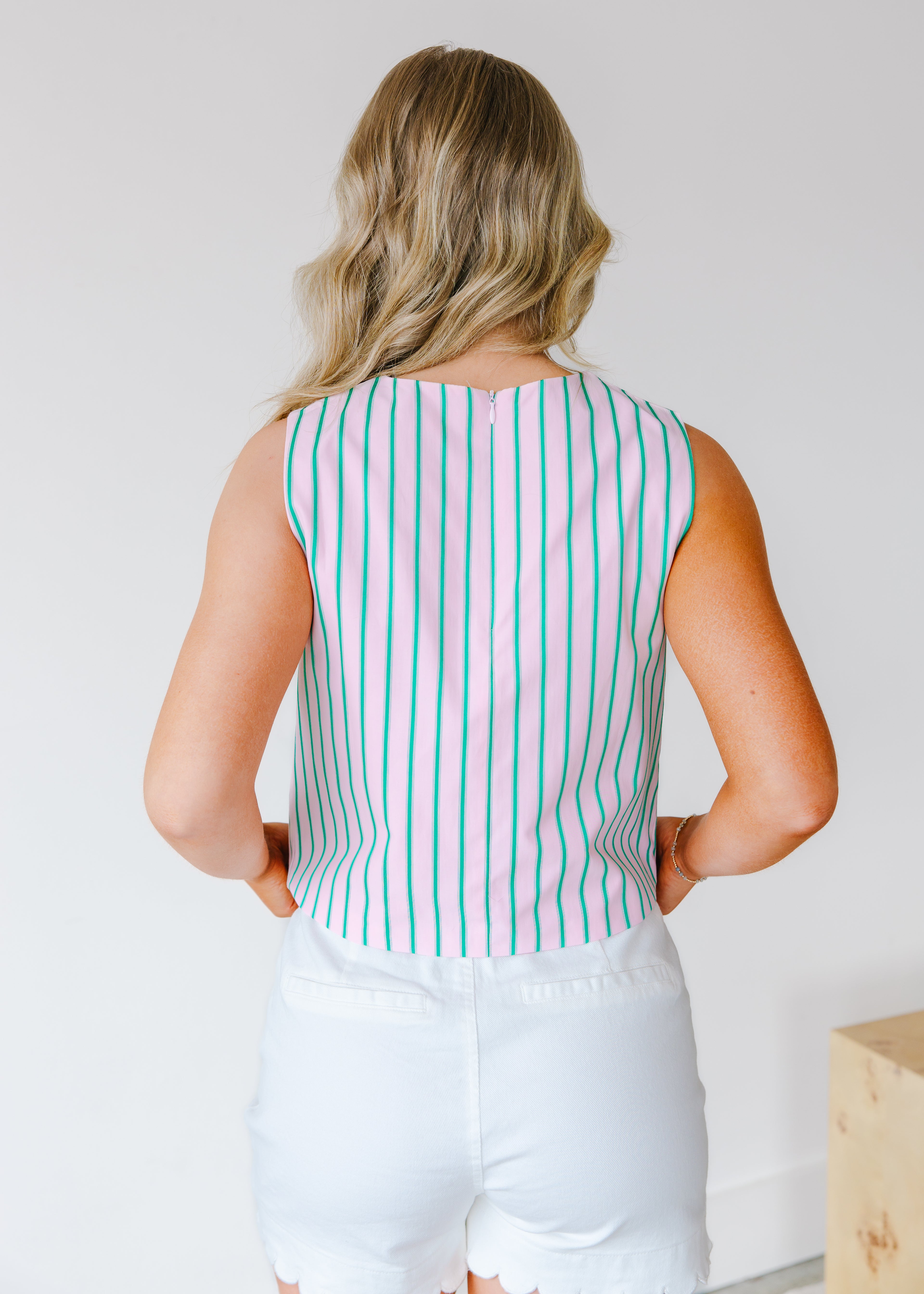 Laura Striped Sleeveless Top