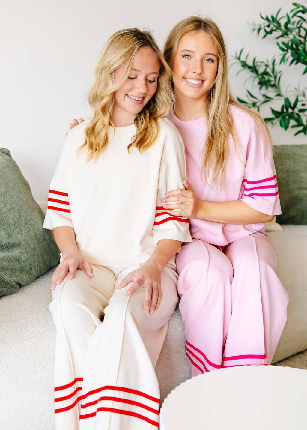 Dakota Stripe Sleeve Lounge Top