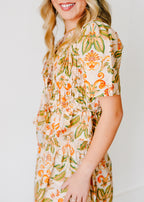 Talia Floral Tie-Front Top