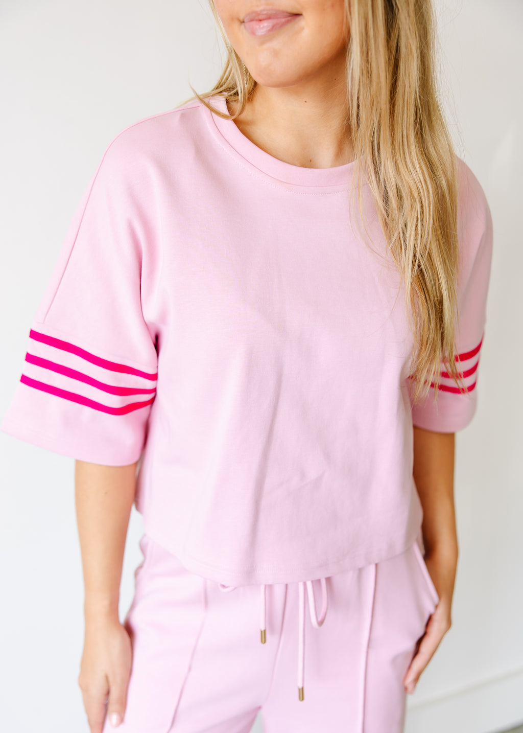 Dakota Stripe Sleeve Lounge Top