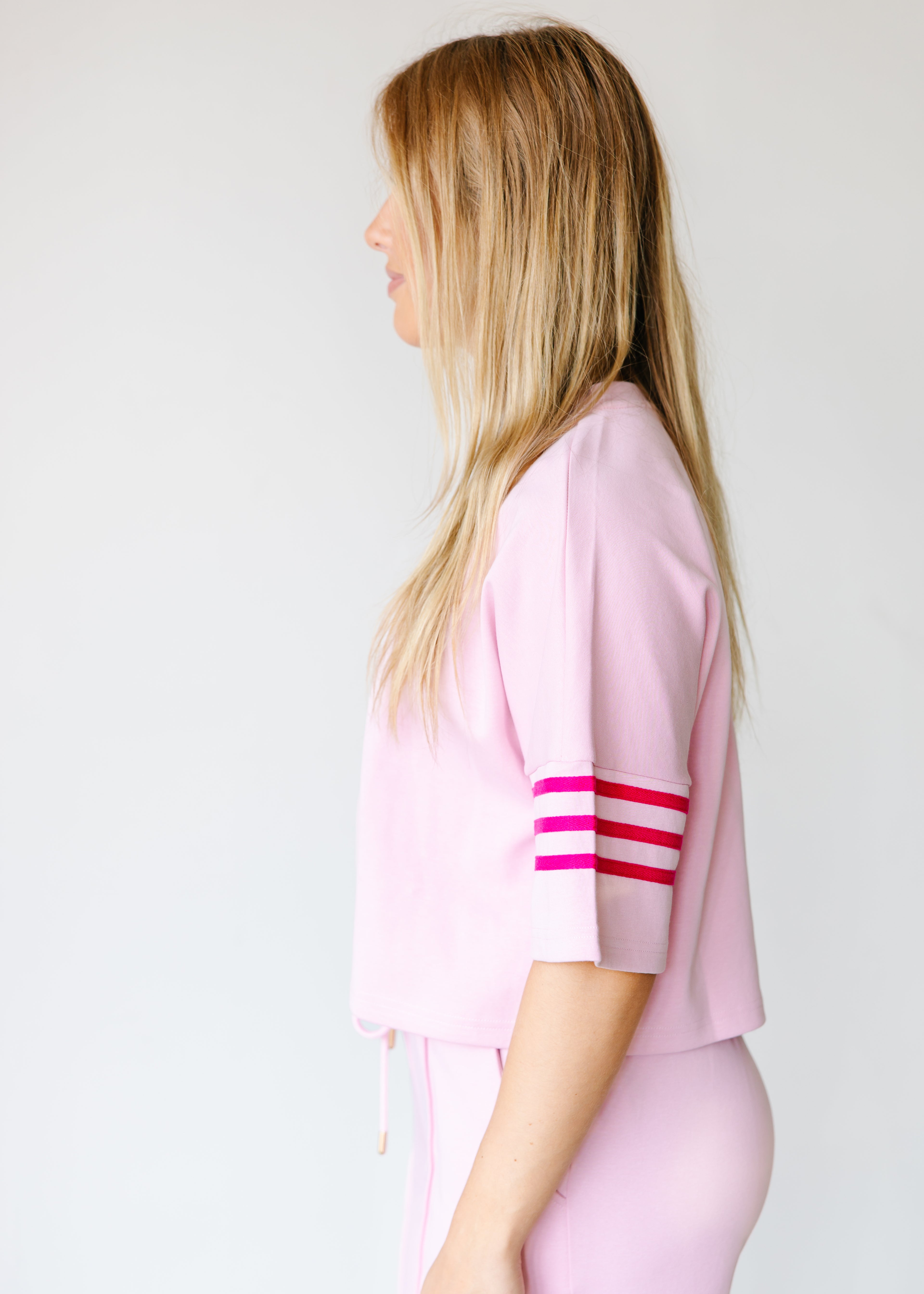 Dakota Stripe Sleeve Lounge Top