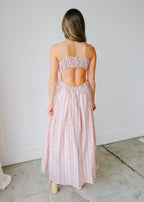 Juniper Shoulder-Tie Printed Midi Dress