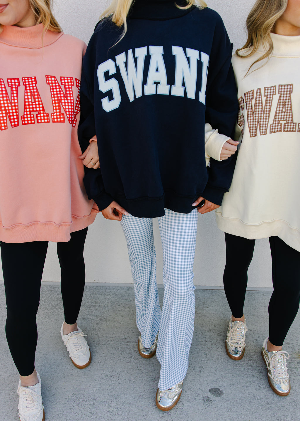 PREORDER Swank Gingham Printed Mock Neck