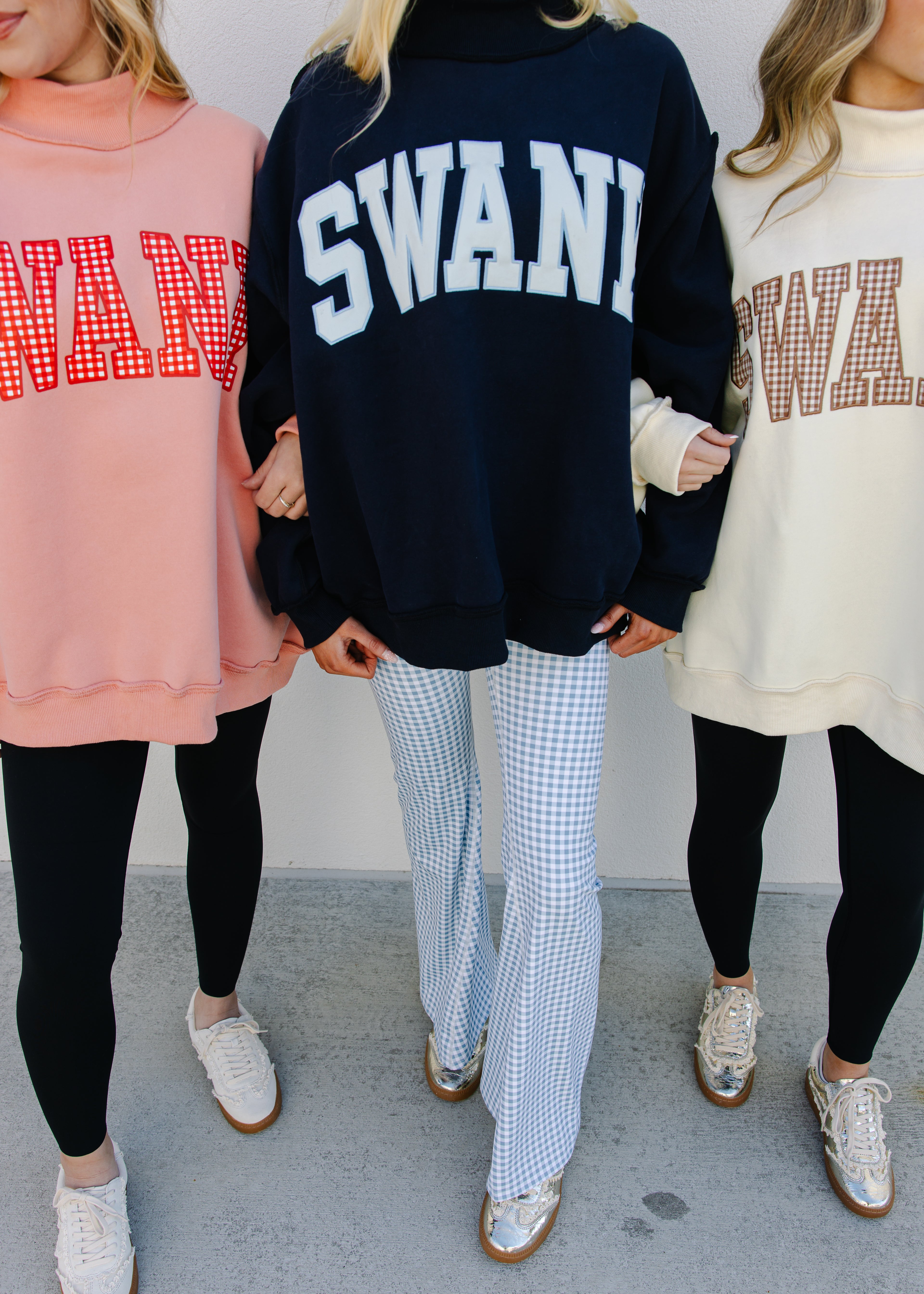 PREORDER Swank Gingham Printed Mock Neck