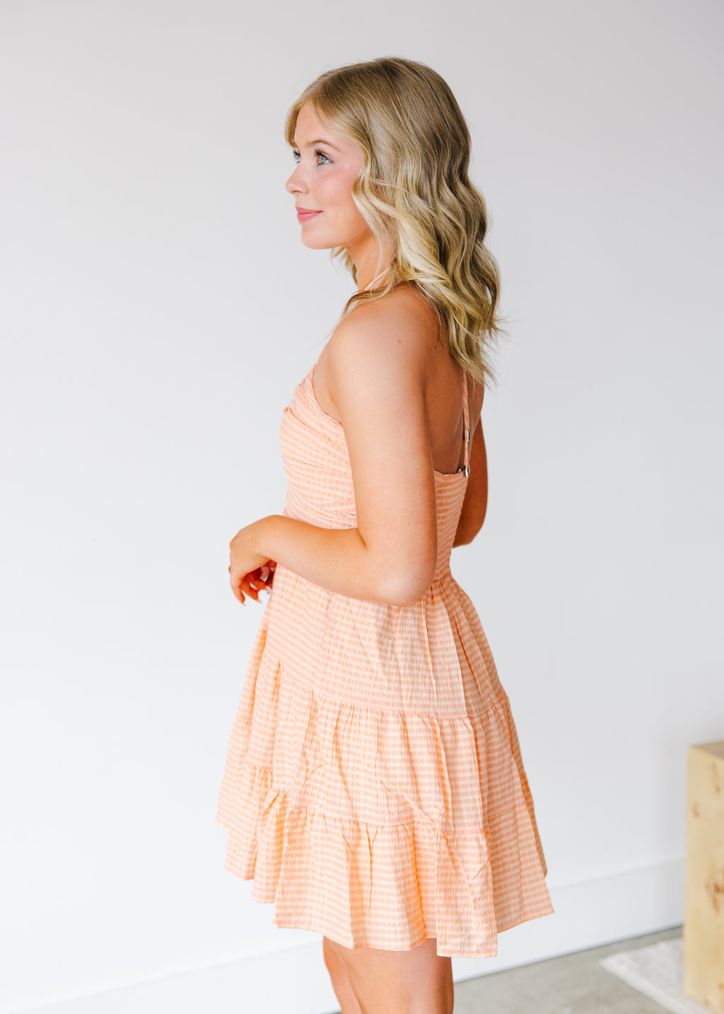 Marbella Ruched Halter Mini Dress