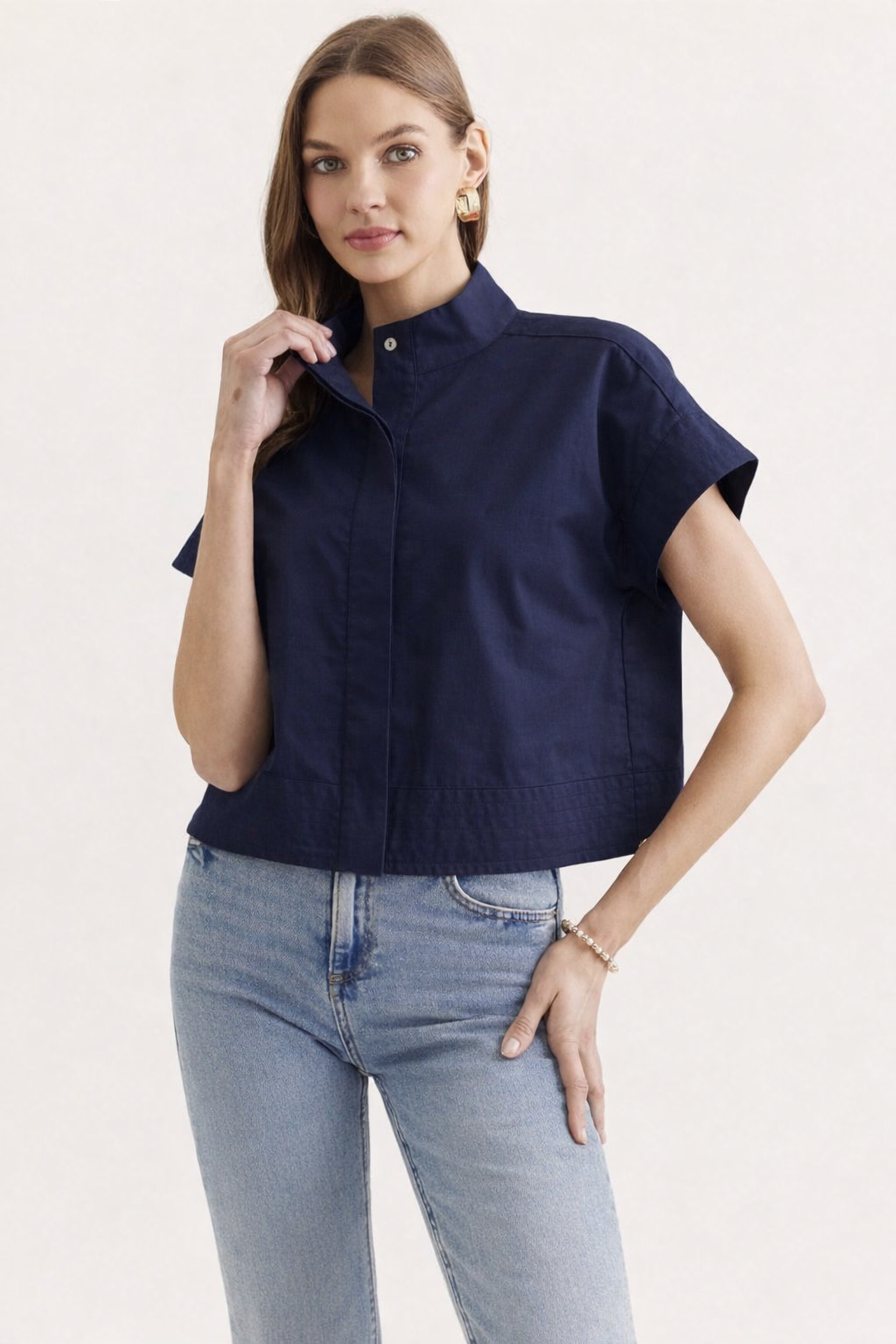 Sylvie Mock Neck Top