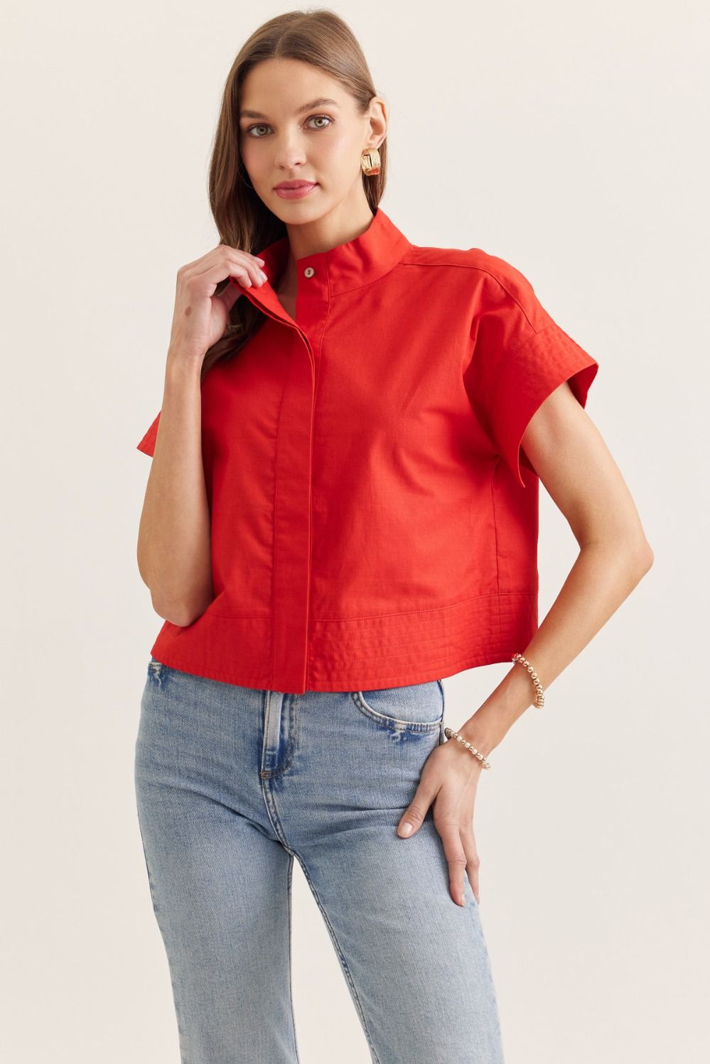 Sylvie Mock Neck Top