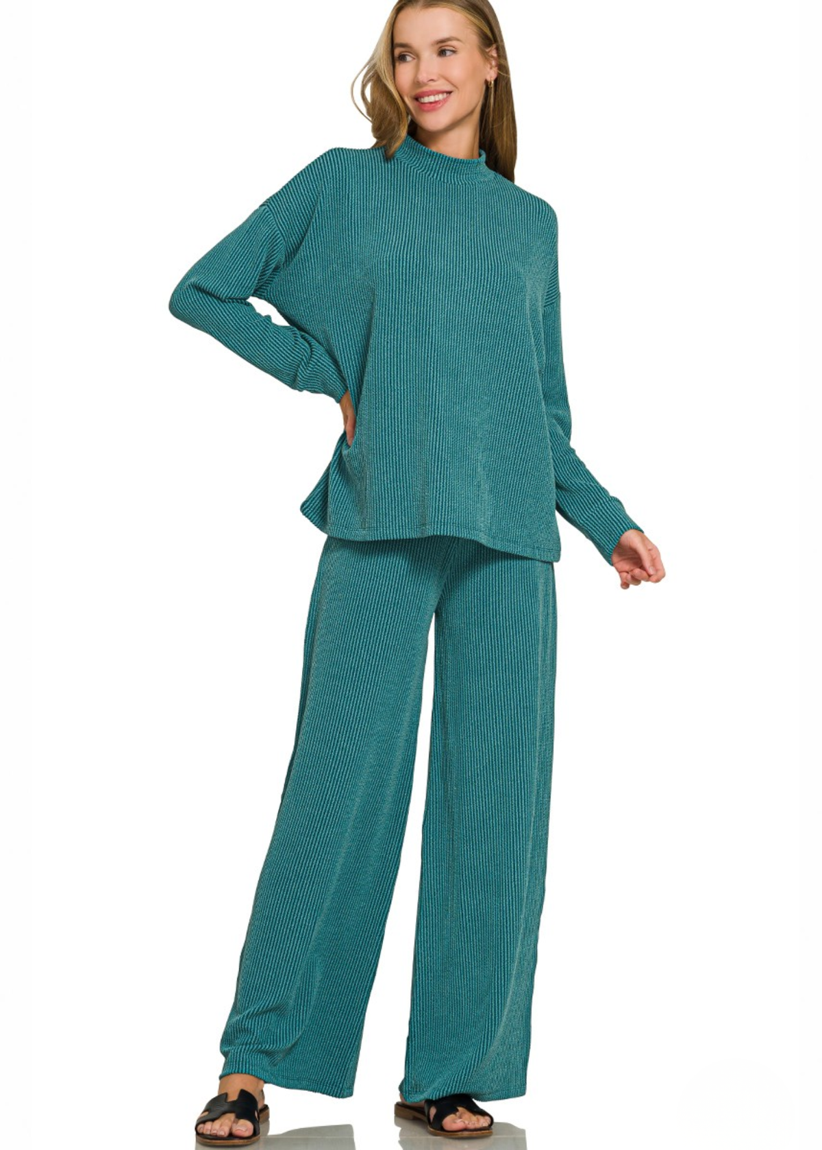 Naomi Raised-Rib Lounge Set