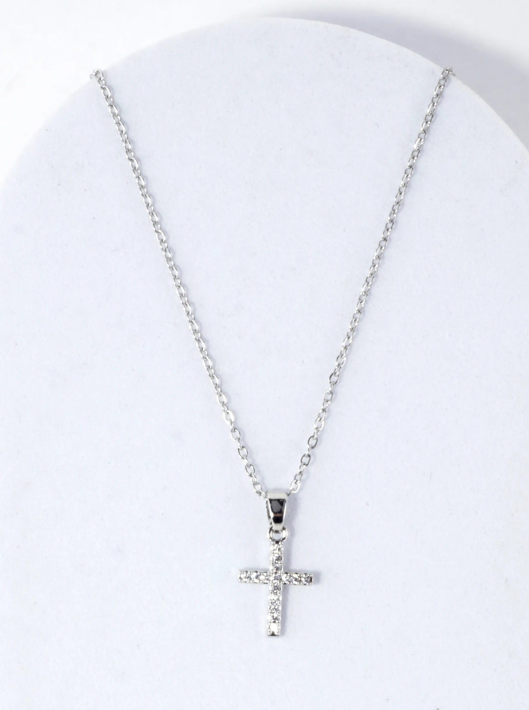 Pave Cross Pendant Necklace