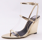 Sue Metallic Wedge Sandal