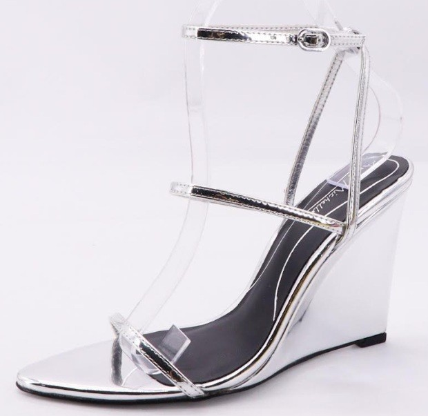 Sue Metallic Wedge Sandal