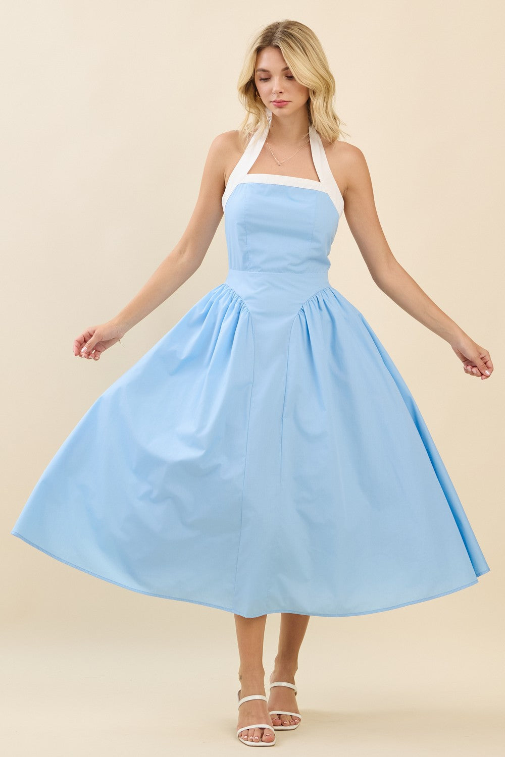Kamryn Tie Neck Midi Dress