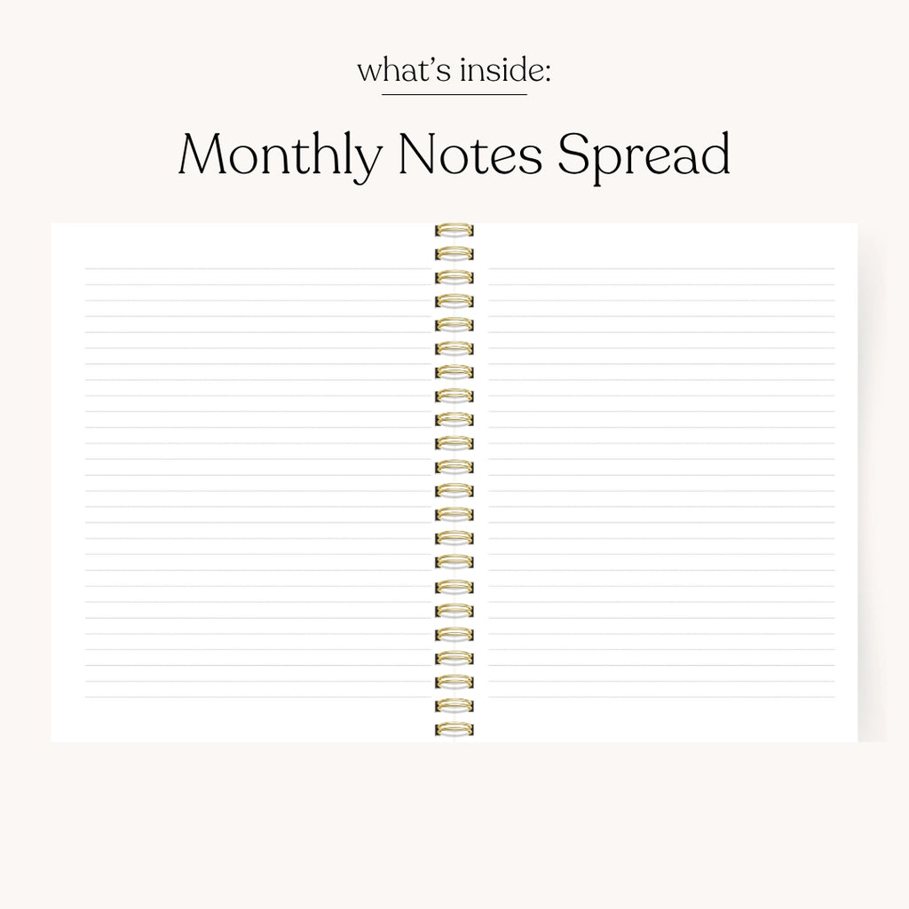Green Gingham Undated Planner