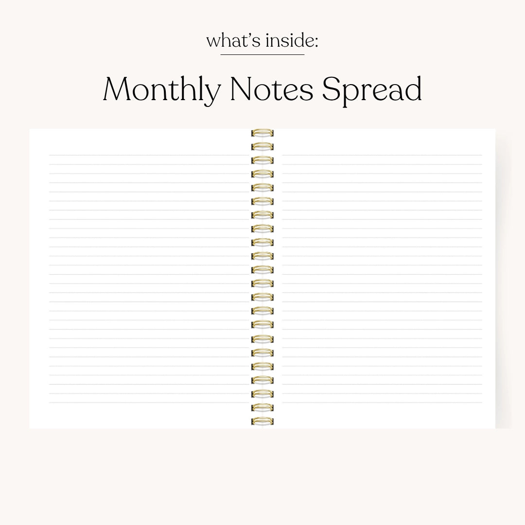 Green Gingham Undated Planner