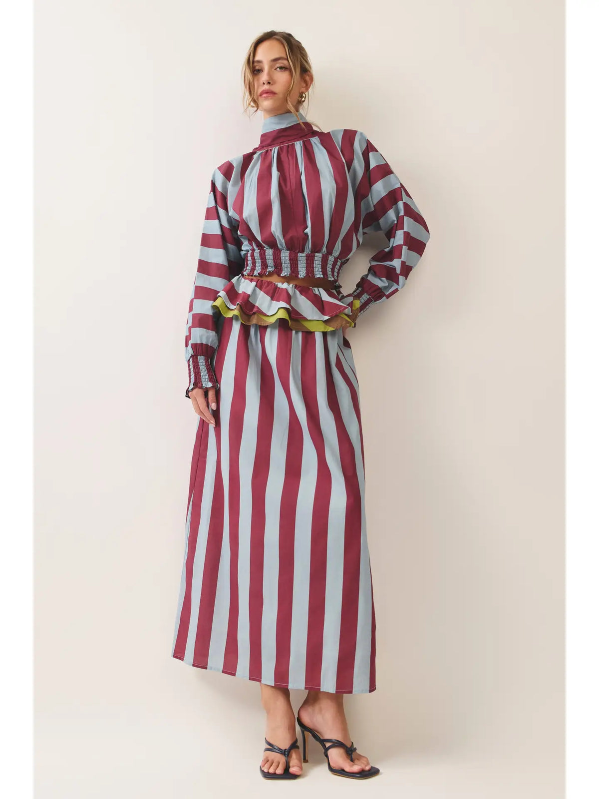 Autumn Stripe Maxi Skirt