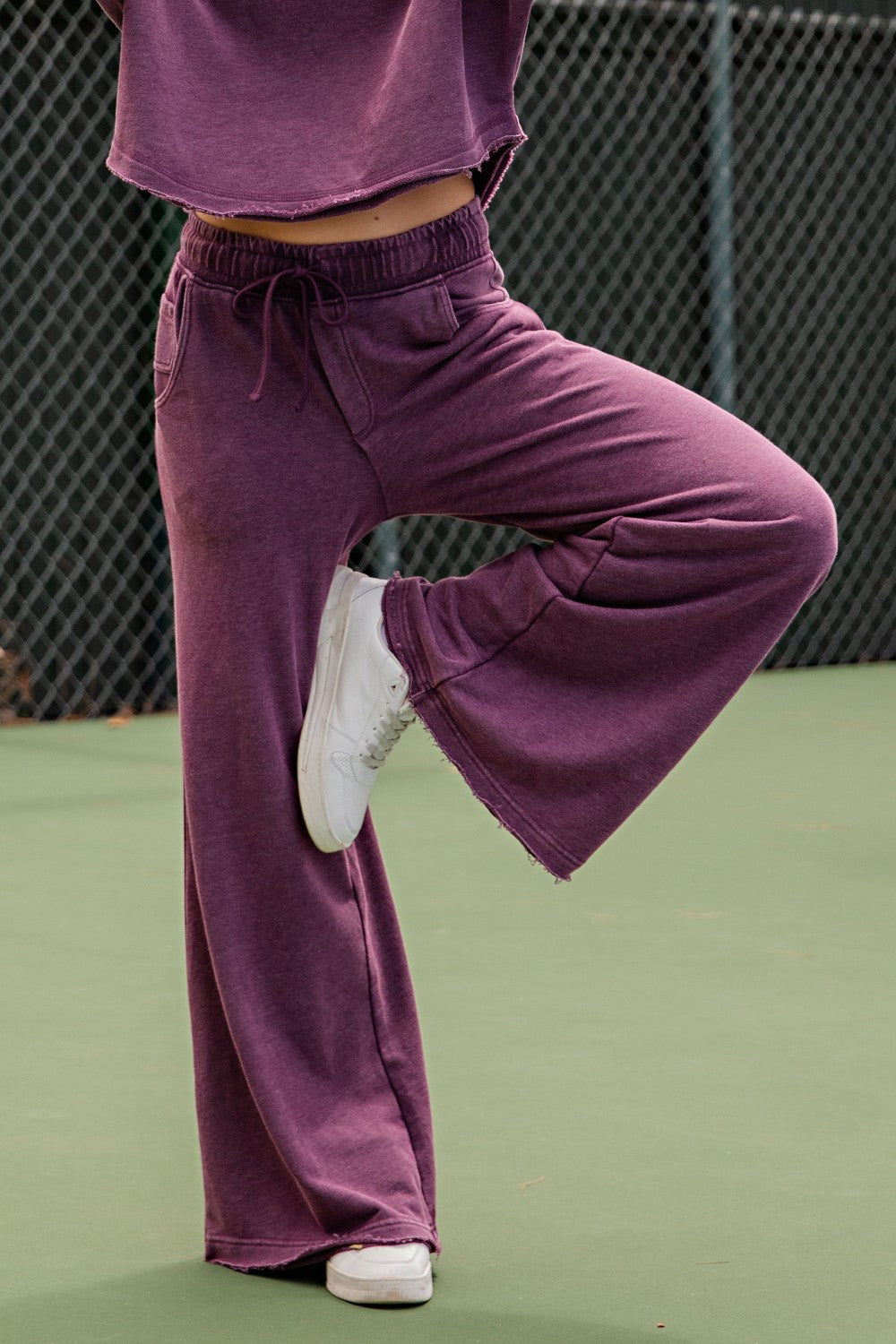 Mineral Washed Everyday Wide Leg Pants