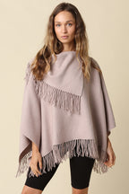 The Sophie Asymmetrical Fringe Poncho