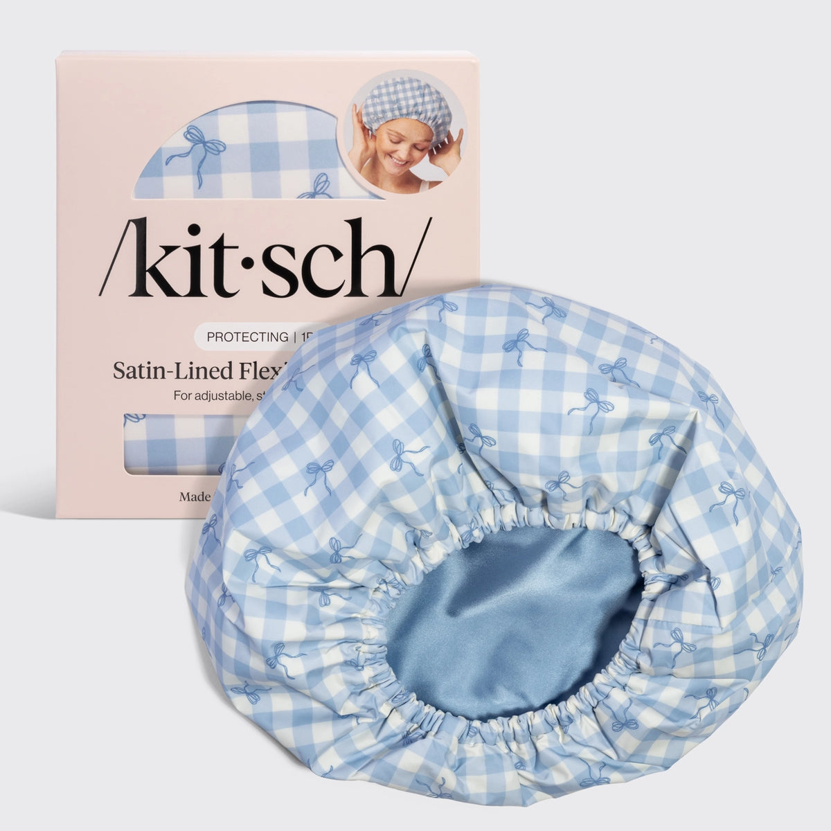 Satin-Lined Flexi Shower Cap