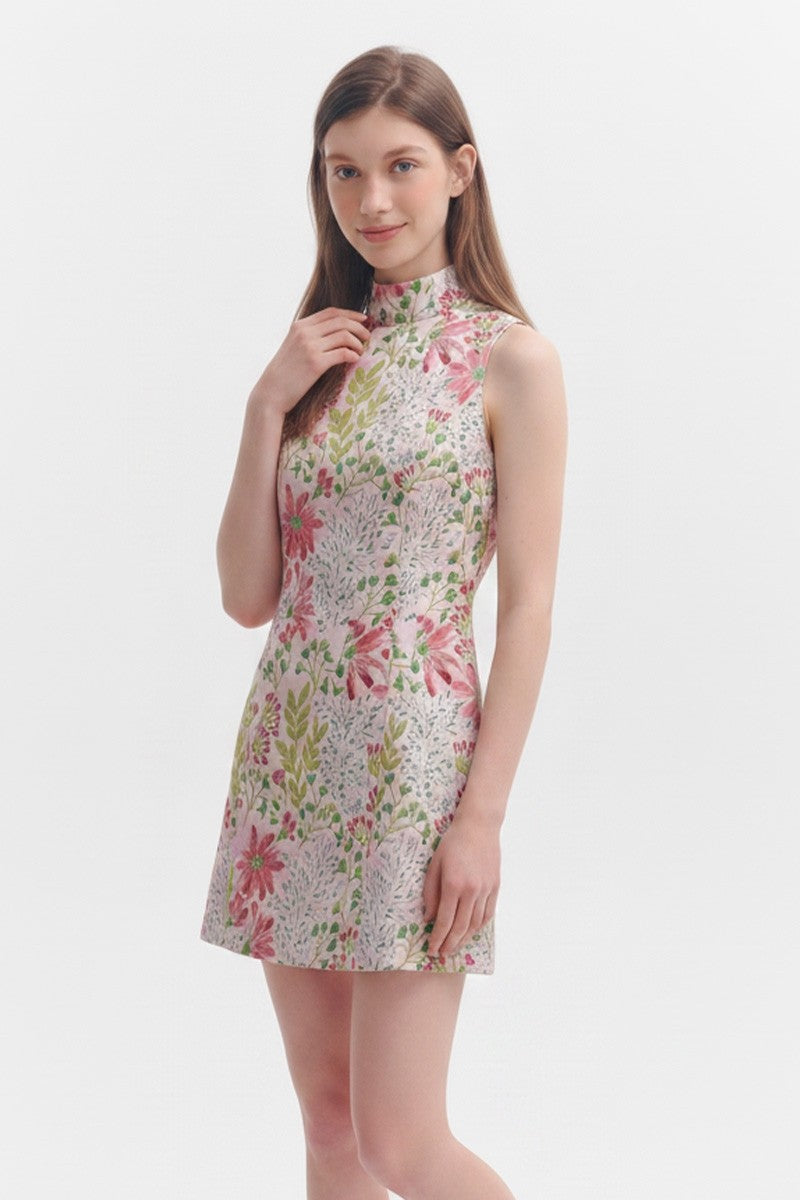 Macy Mock Neck Mini Dress