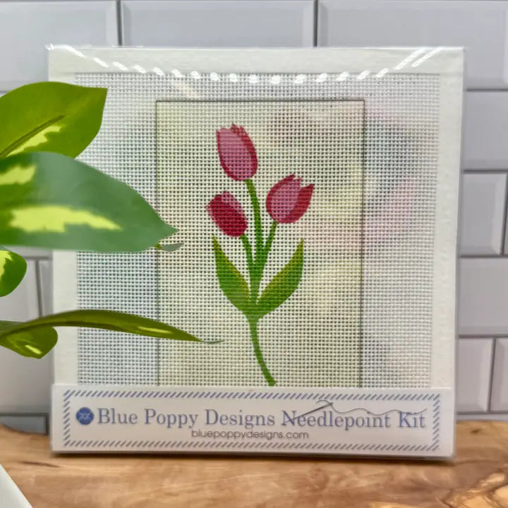 Blue Poppy Needlepoint Starter Kit