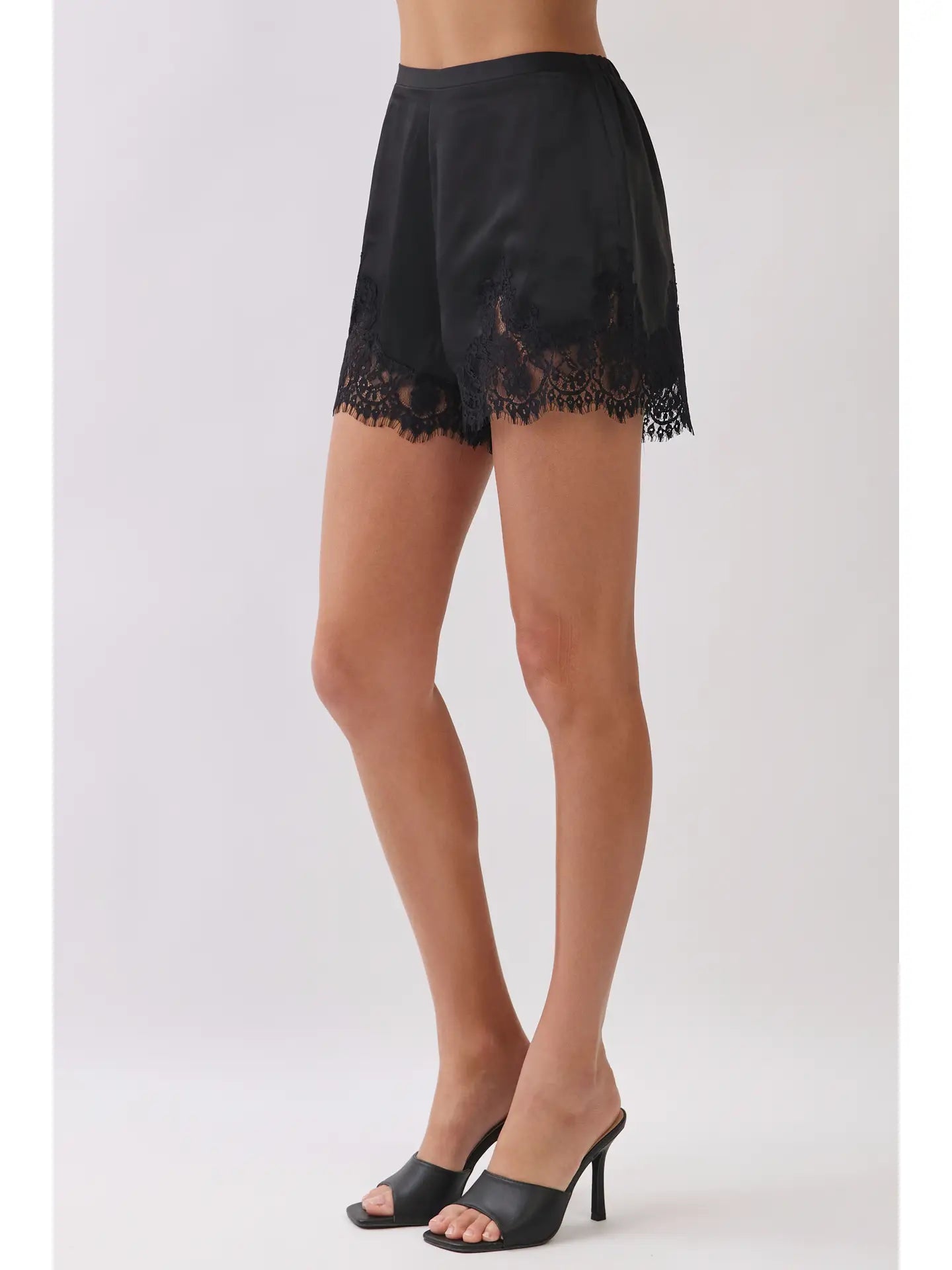 Velour Lace Lounge Shorts