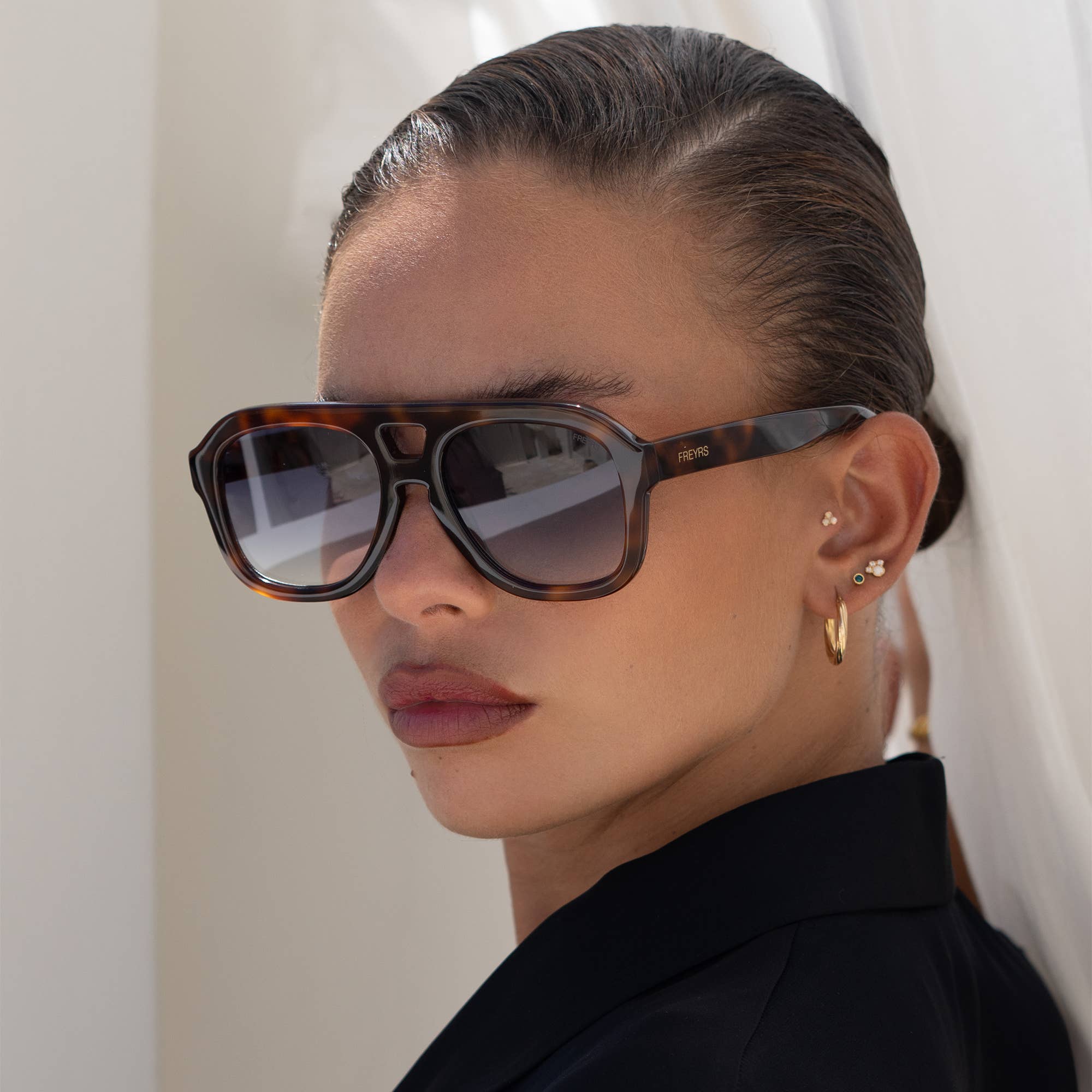 Voyager Acetate Oversized Aviator Sunglasses