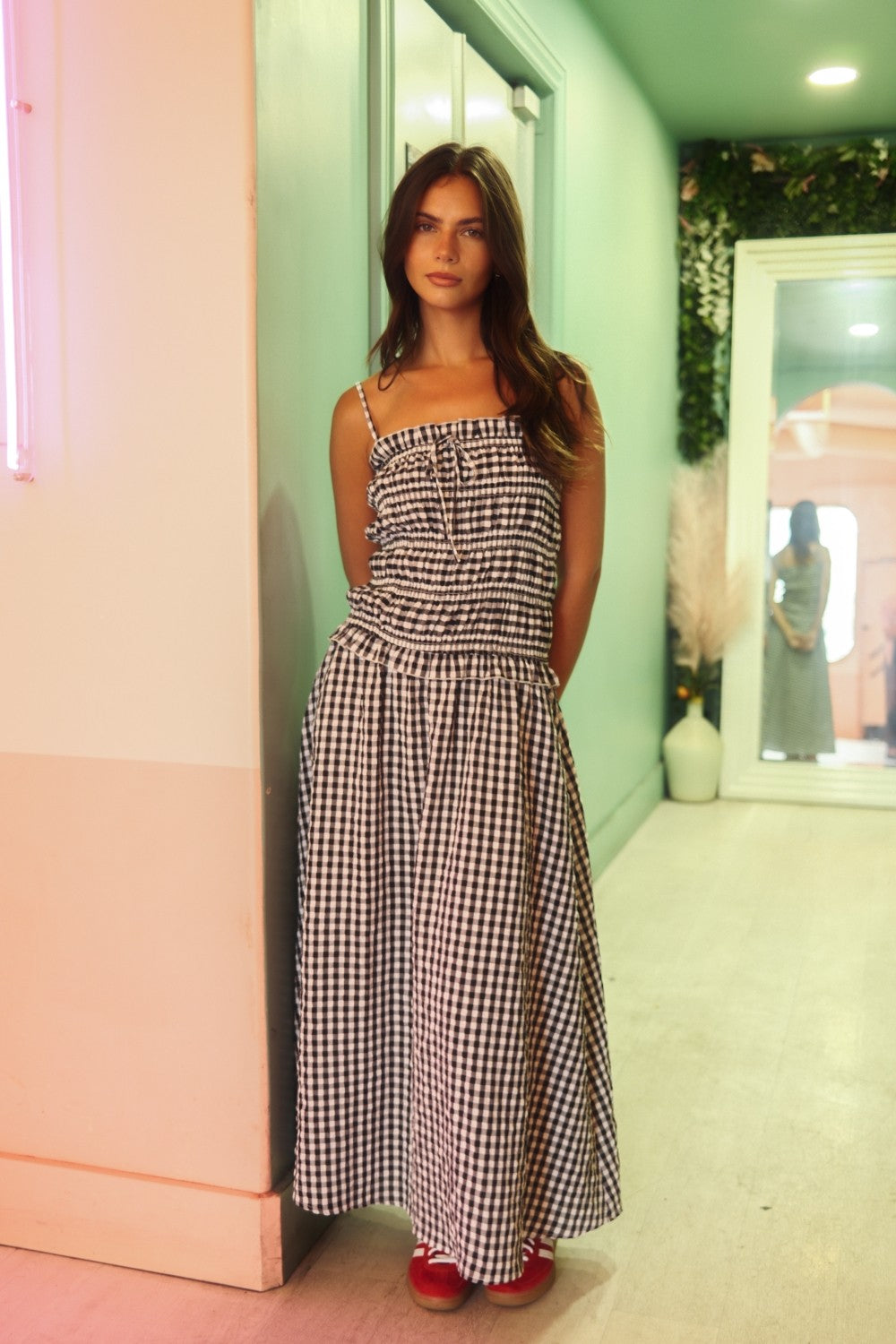 Ella Gingham Maxi Dress