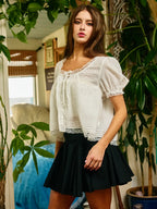 Rosalie Lace Trim Blouse
