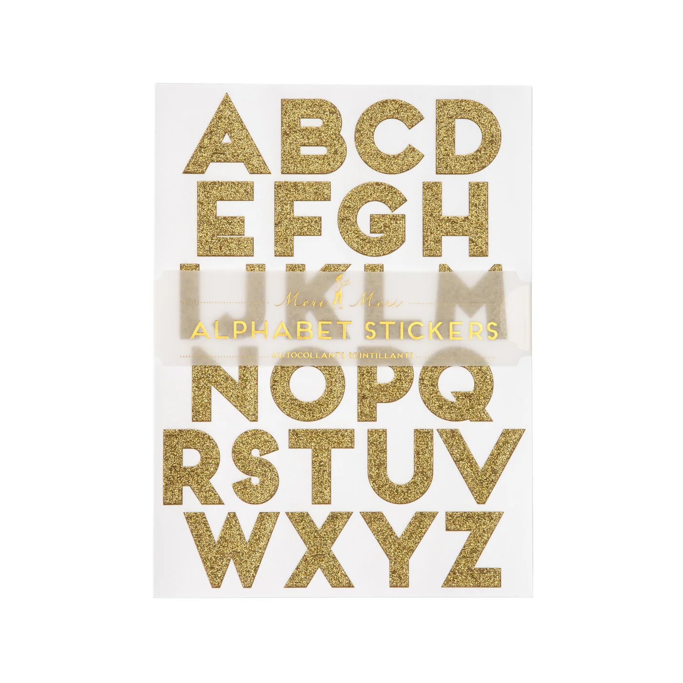 Gold Glitter Alphabet Stickers
