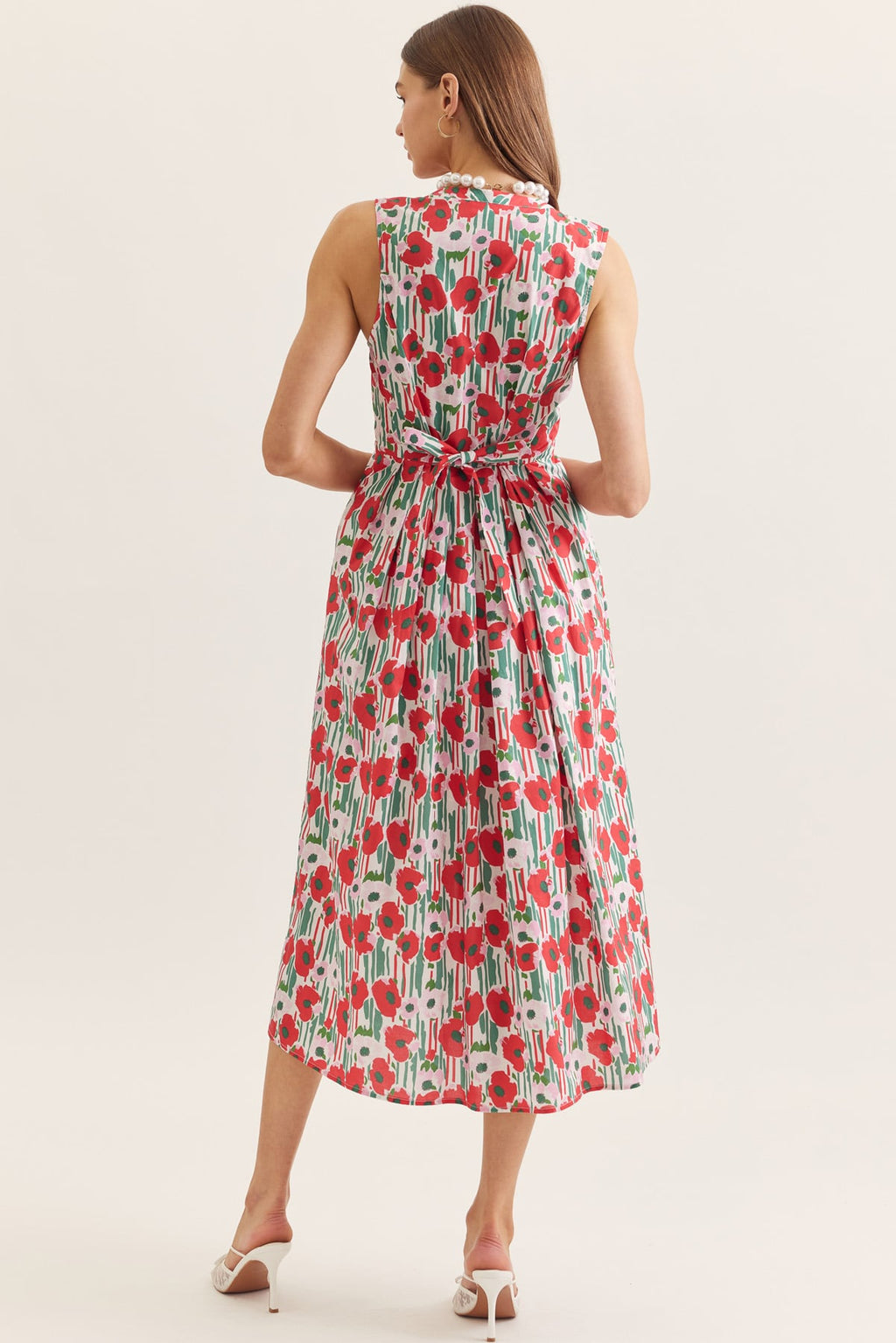 Poppy Front Zip Midi Dress