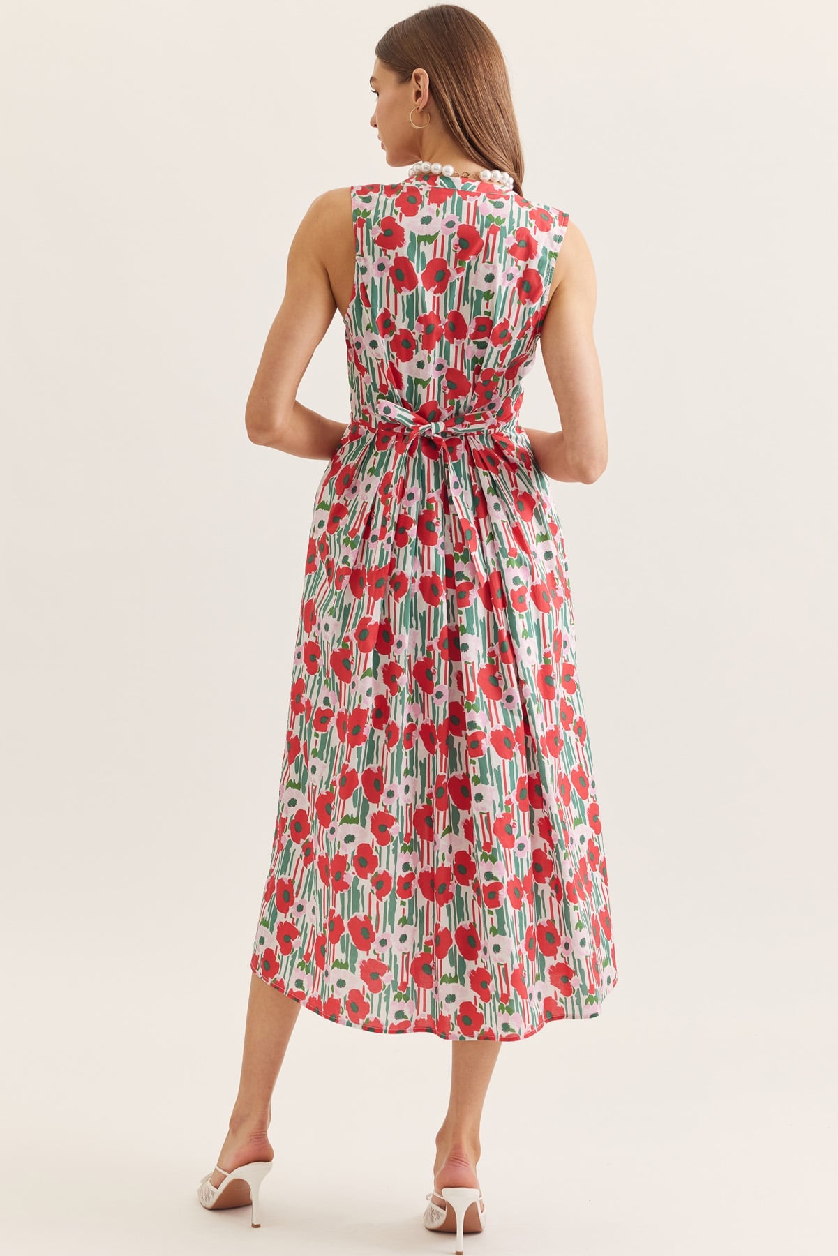 Poppy Front Zip Midi Dress