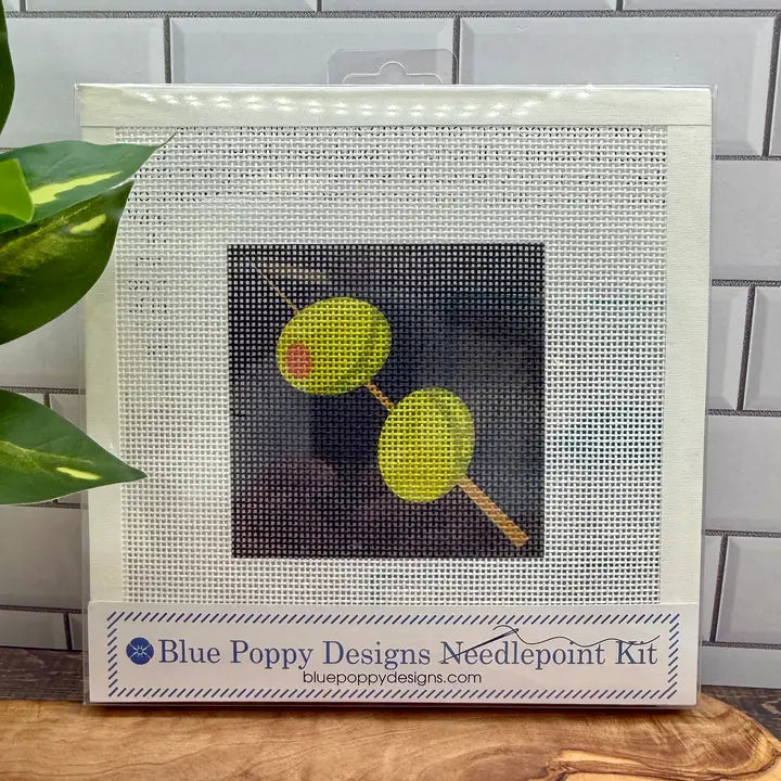 Blue Poppy Needlepoint Starter Kit