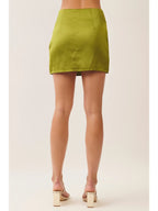 Shelby Satin A-Line Mini Skirt