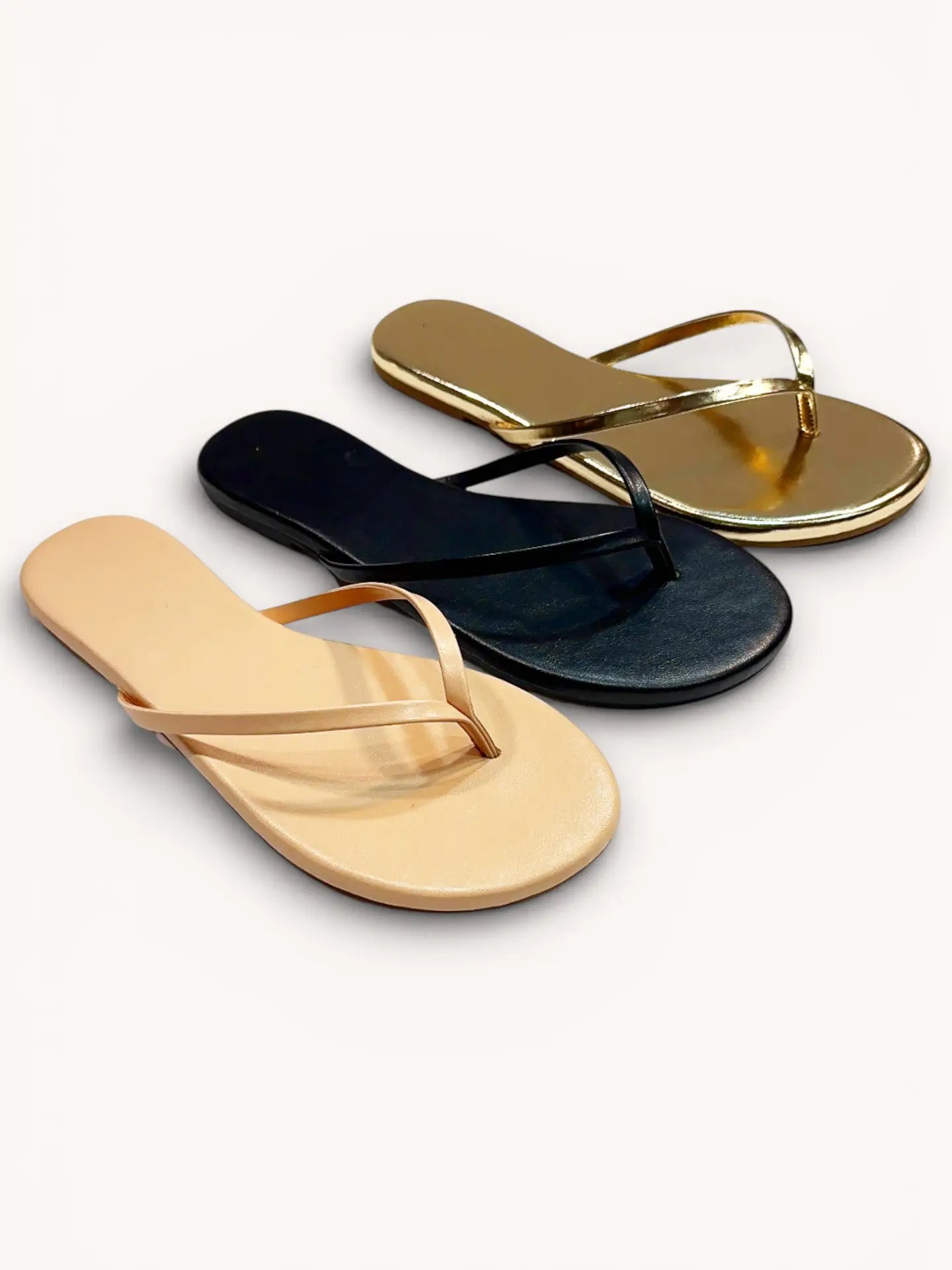 Slim Strap Flip-Flop Thong Sandals