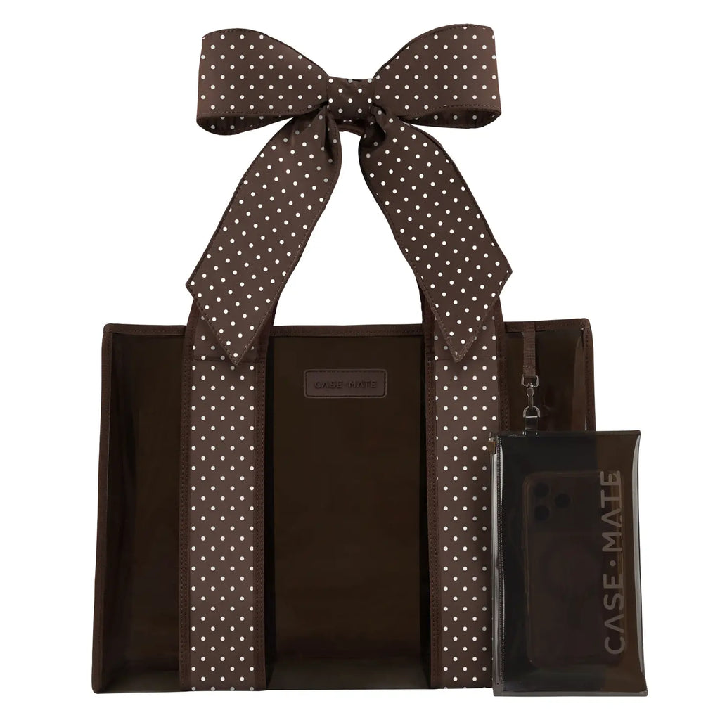 Isabella Midnight Black Bow Jelly Tote Bag