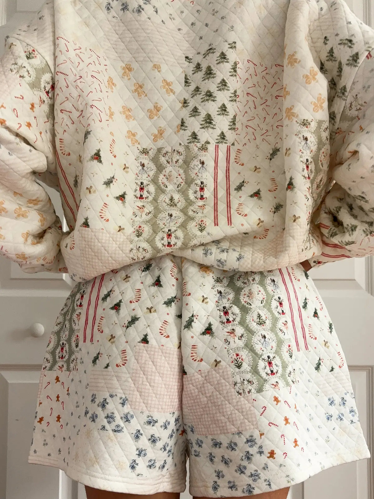 Christmas Holiday Quilted Shorts