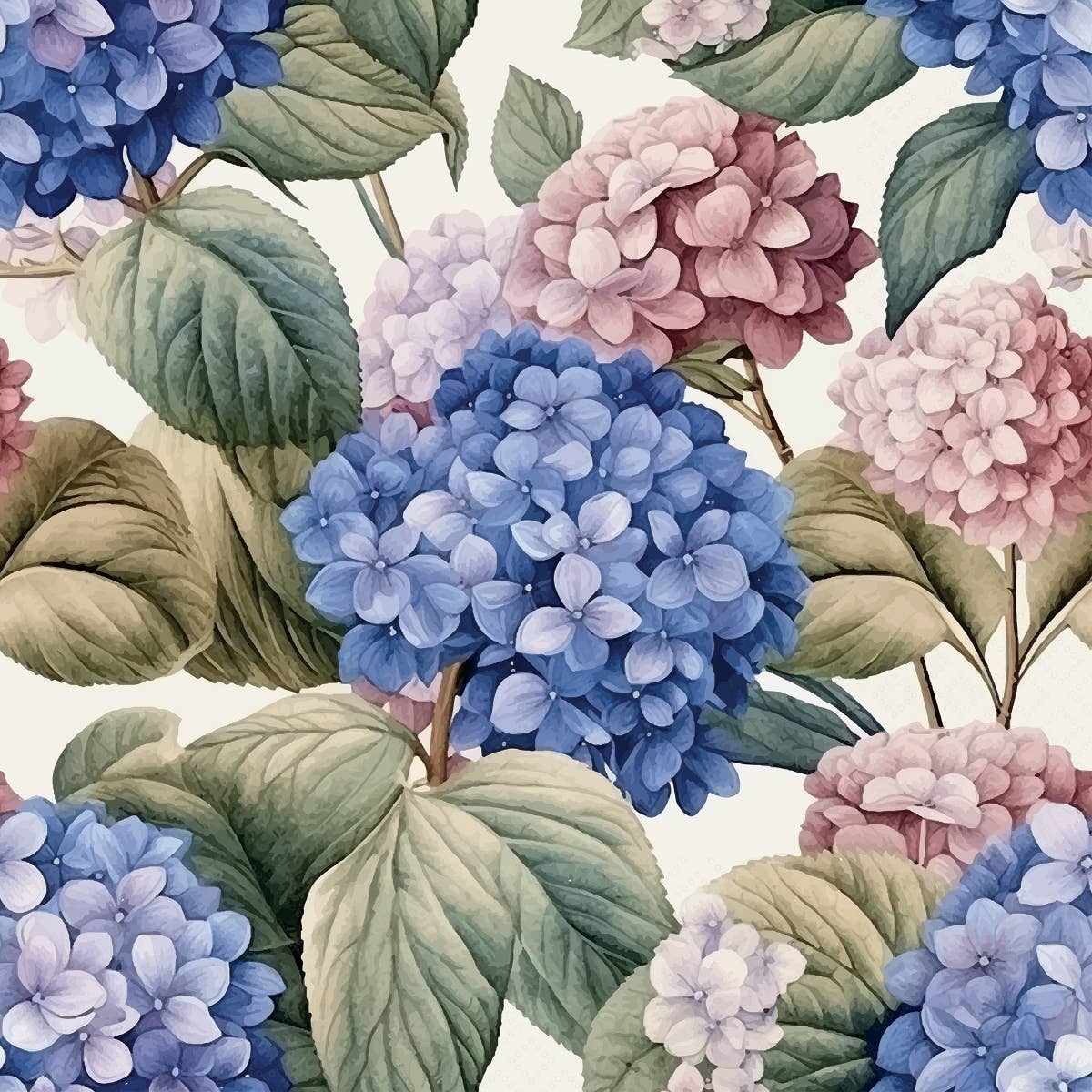 Painted Hydrangea Paper Lunch Napkins