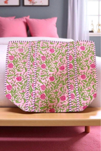 Claire Pink Floral Patterned Tote Bag