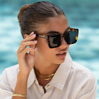 Coco Acetate Womens Square Sunglasses