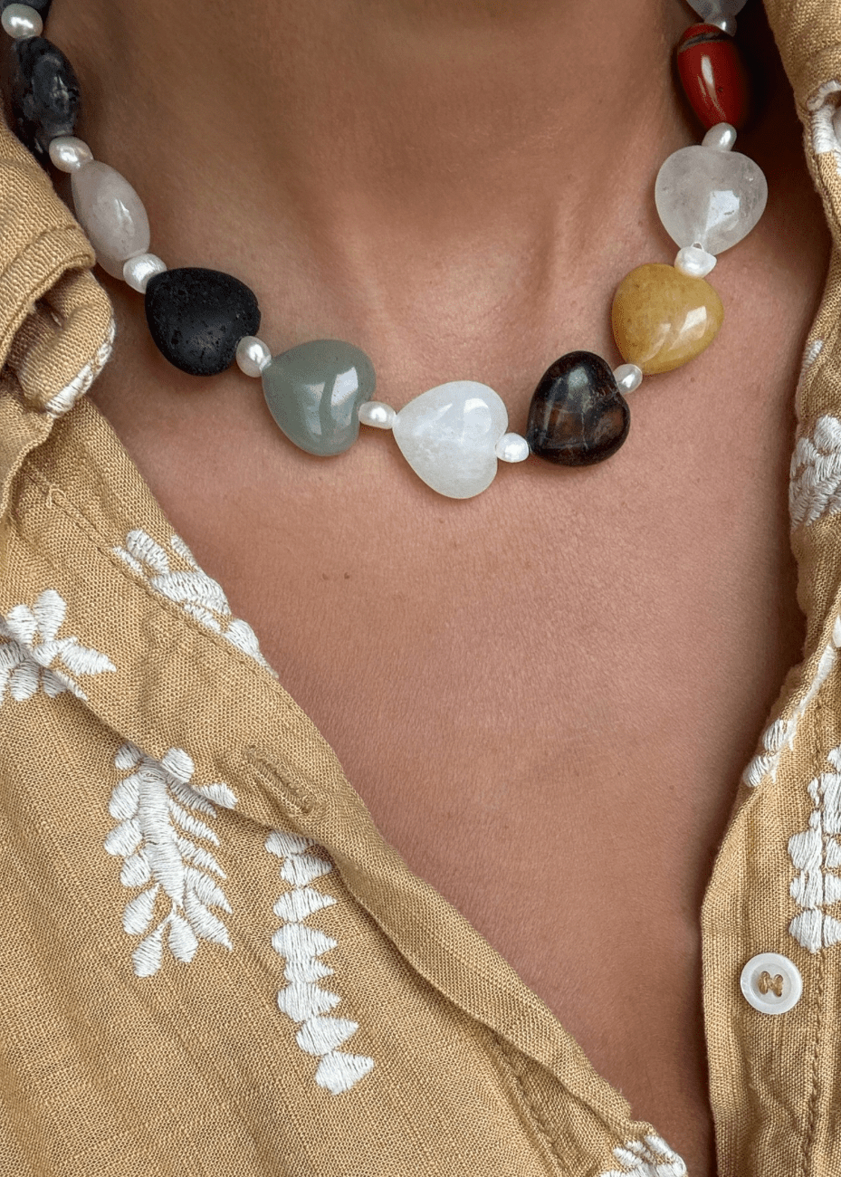 Murphy Heart Necklace - Agate