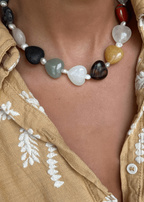 Murphy Heart Necklace - Agate