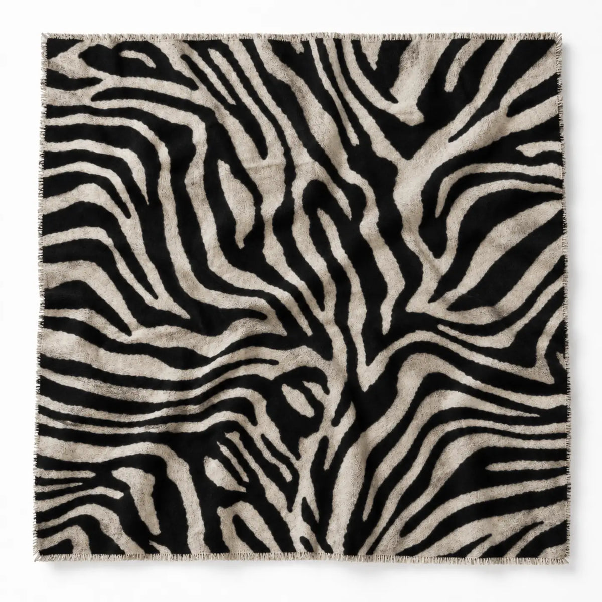 Cozy Zebra Oversized Square Scarf