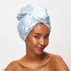 Kitsch X Bridgerton Satin Wrapped Hair Towel / Toile De