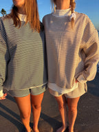 Graham Striped Mock Neck