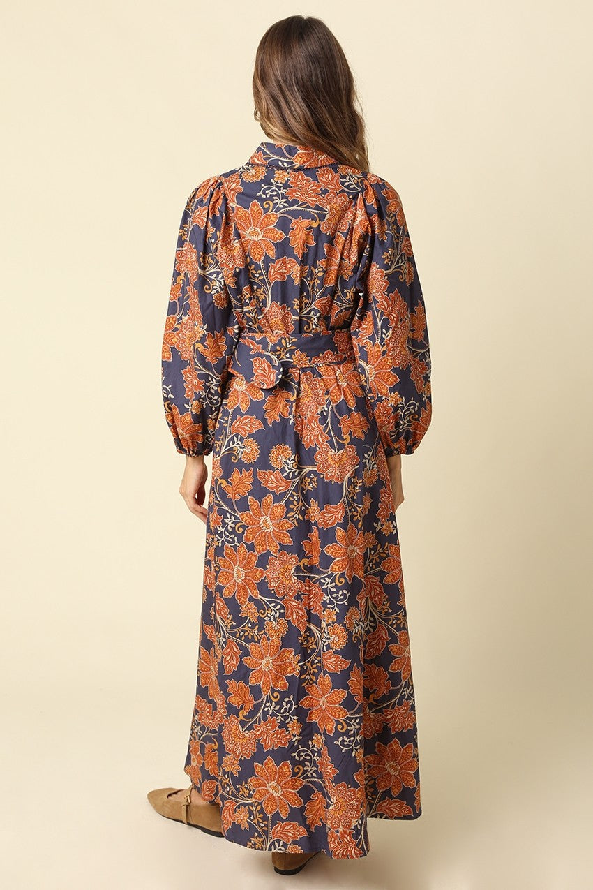 Kate Floral Belted Maxi Dress