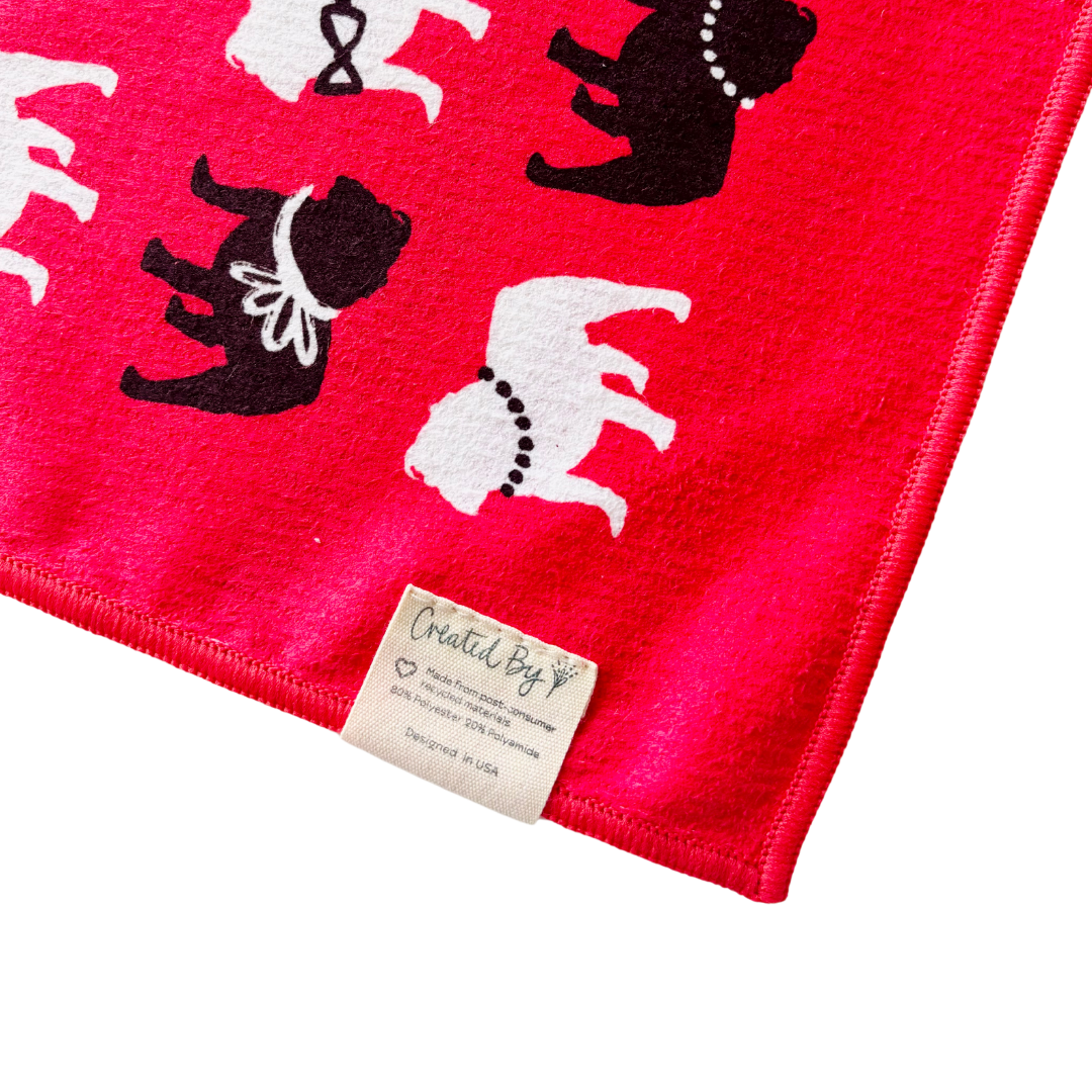 Double Sided Spirit Bulldog Tea Towel
