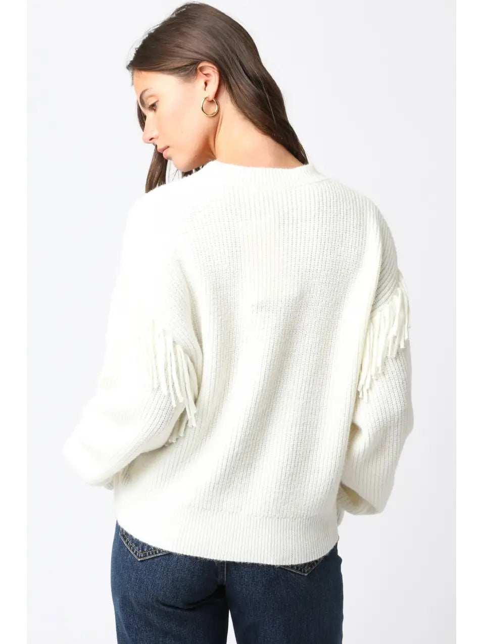 Karli Fringe Knit Sweater