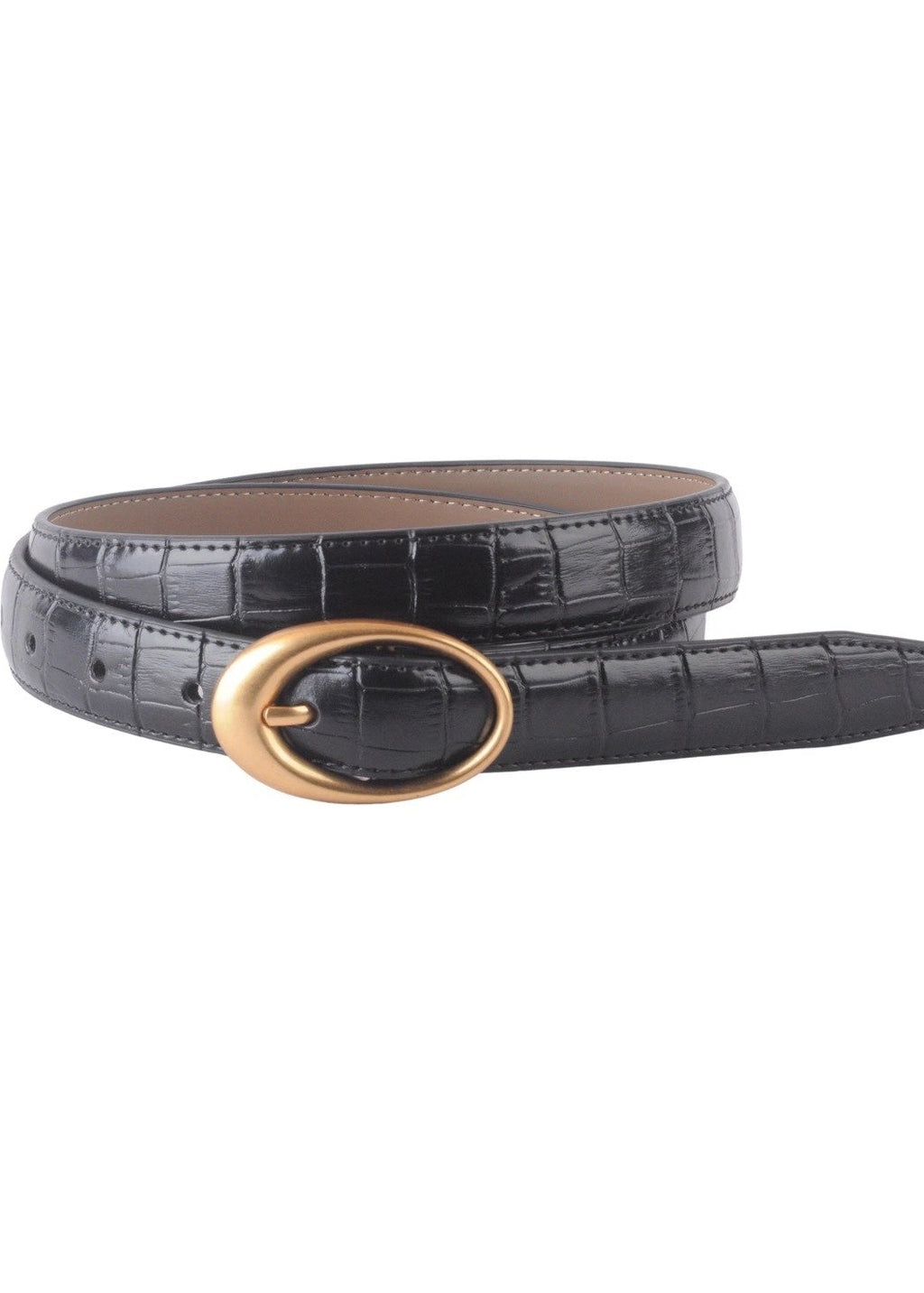 Croco Clean Stitched Belt