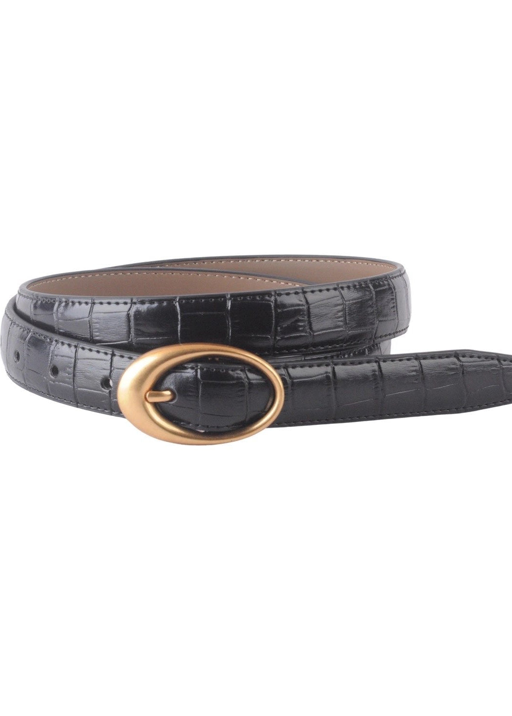 Croco Clean Stitched Belt
