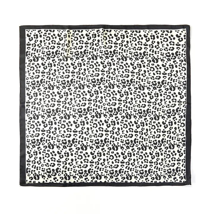 Leopard Pattern Square Bandana Scarf